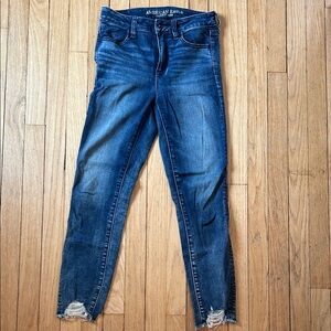 American Eagle Outfitters Women's Dark Blue Skinny Jeans